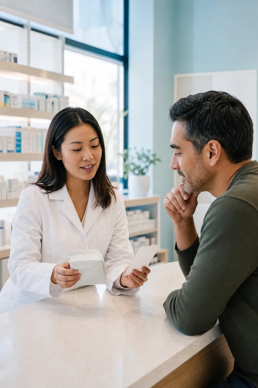 Semaglutide prescription review between a pharmacist and patient